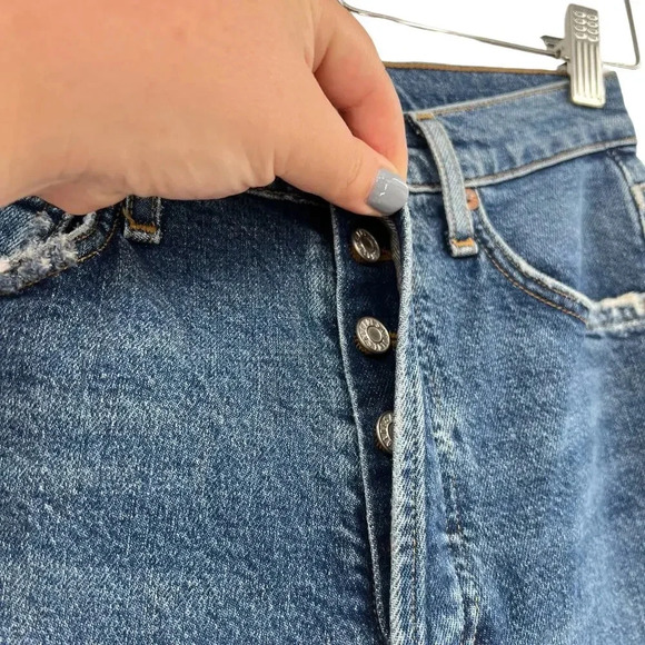 Agolde Nico Jeans High Rise Slim Fit Cycle Wash Stretch Denim Blue Size 24 - Picture 4 of 15